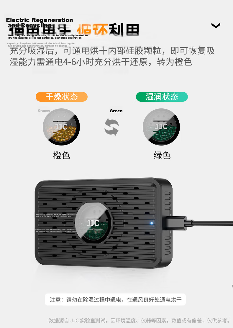 JJC Electronic Desiccant Card Reusable Dehumidifier for Figurines, Stamps, Antiques, Camera Lenses, Moisture Absorber Box (Random New or Old Version) 11