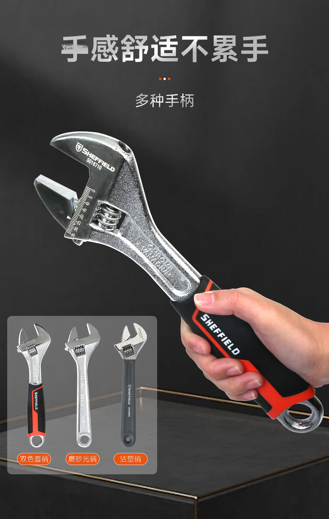 Steel Shield 8-Inch Plastic Coated Adjustable Wrench Anti-Slip Comfortable Grip Rust-Resistant Durable Hardware Tool for Home and Outdoor S016808 4