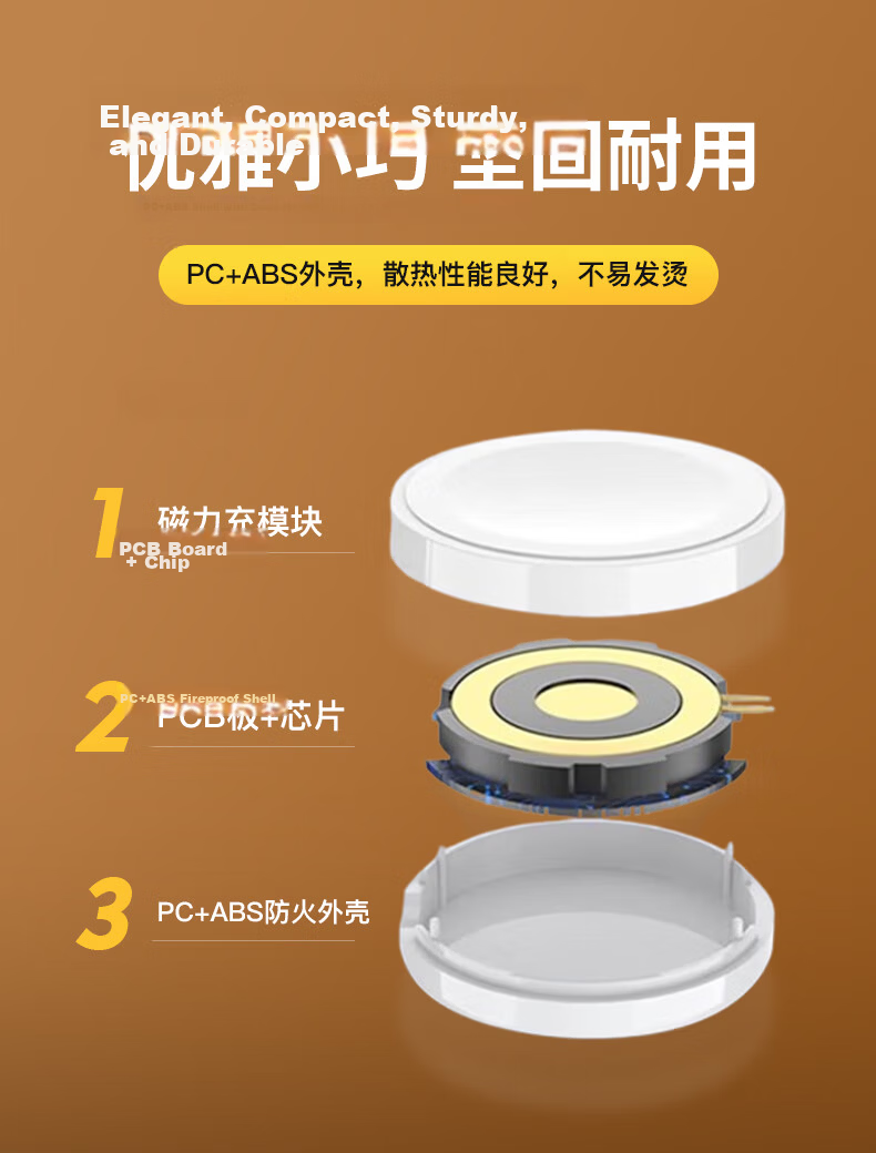 Baking Magnetic Wireless Charger Dock for Huawei Watch5/4 Pro/3/GT6/5/4/3 Fast Charging 6 Pro/5 Pro/4 Pro/3 Pro/D2 FIT5/4 Honor 6