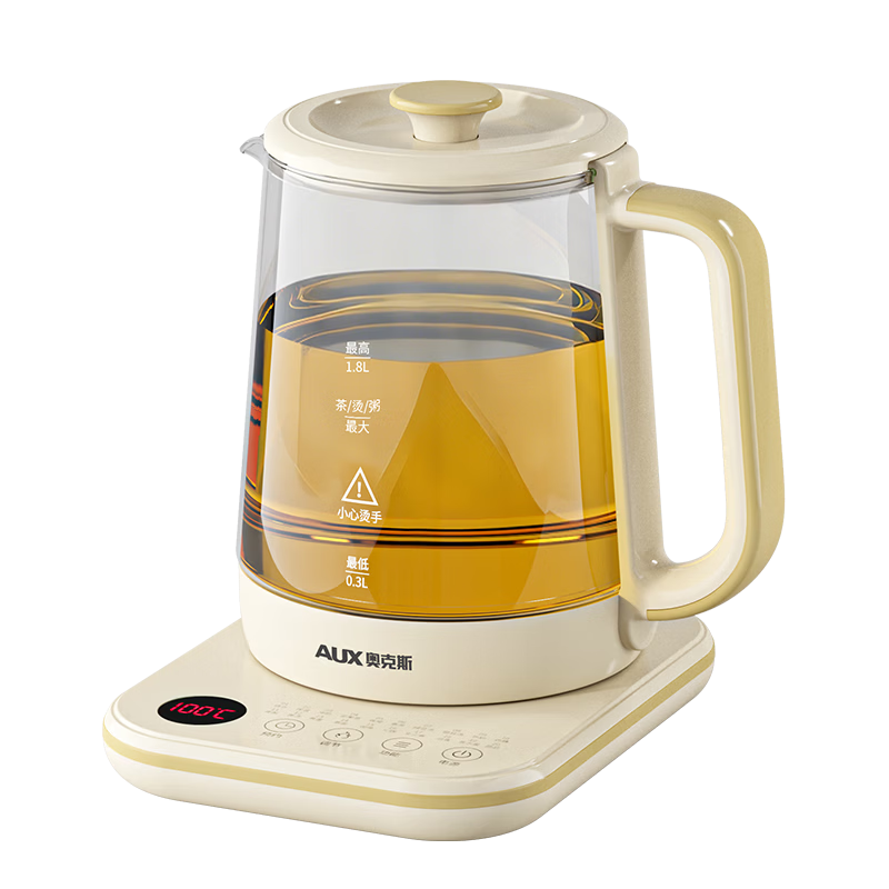 AUX Health Pot Electric Tea Kettle Electric Water Boiler Temperature Control Insulated Smart Electric Kettle Herbal Tea Kettle 1.8L Large Capacity 08AY31