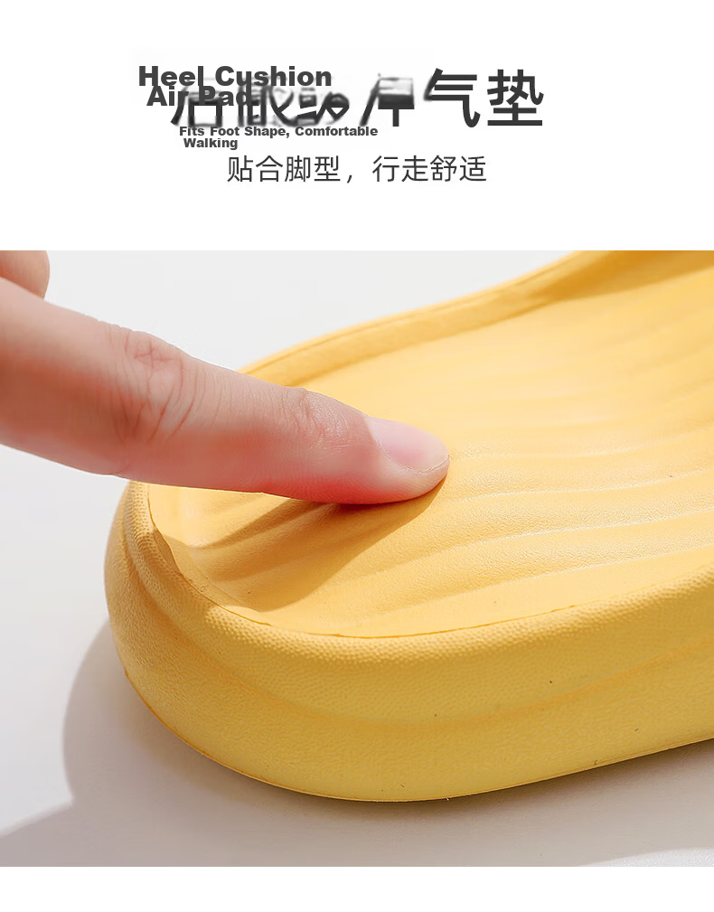 GUOLUOFEI Men's Indoor Non-Slip Thick-Soled Slippers for Summer, Couples Bathroom Shower Sandals, Light Gray, Size 44-45 4