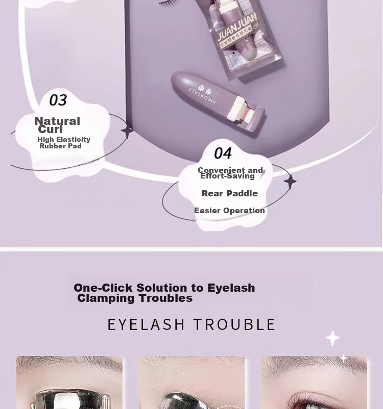 AMORTALS Curling Iron, Professional Eyelash Curler, Natural Curling, Wide-Angle Shaping, Convenient to Carry, Holiday Gift 6