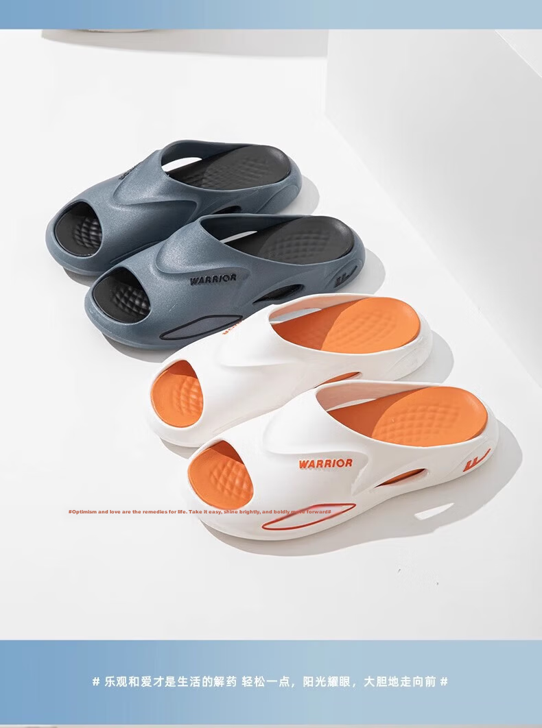 Huili Men's Slippers, Summer Outdoor Wear, Sports Flip-Flops, Eva Material, Comfortable, Non-Slip, Durable, Beach Sandals, Black, Size 42-43 20