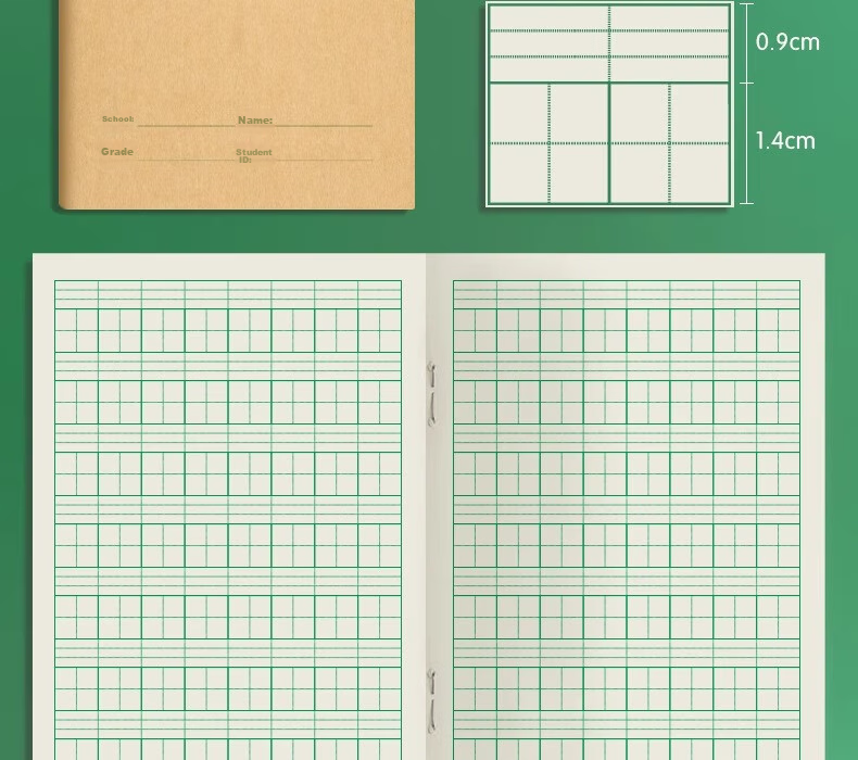 M&G Stationery 36K Pinyin Notebook Tianzi Grid Character Book Math Book English Book 5 Subjects 5 Books Each Kindergarten to Primary Transition Workbook Exercise Book Total 25 Books 4
