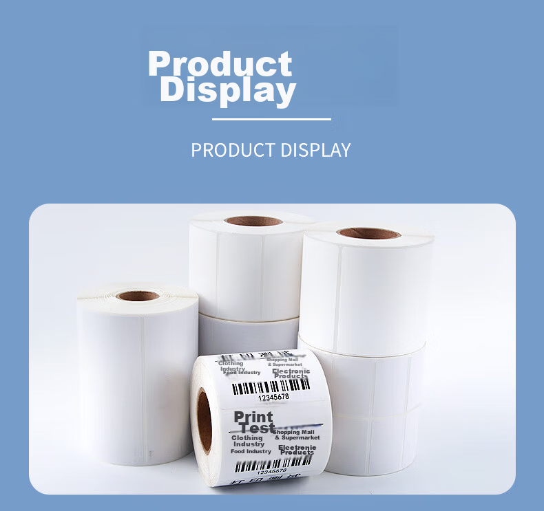 Laitelaili [Customizable] 30*20*5000 Sheets Three-Row*1 Roll, Coated Label Paper, Carbon Ribbon Label Printer Barcode Paper, High-Adhesive Eco-Friendly Coated Paper Self-Adhesive Labels 7