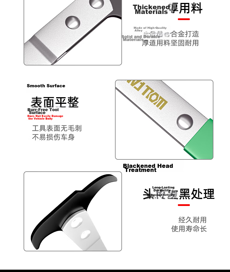 Wolvan Double-Head Oil Seal Puller Automotive Oil Seal Hook Wrench Remover Installation Tool 6