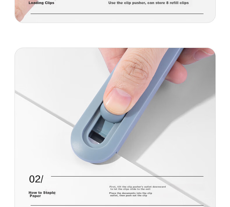 Nusai Push Clip Paper Clamp Colorful Refill Clips File Folder Spare Clips Office Supplies 50 Blue NS086 High-End Brand Under Deli 12