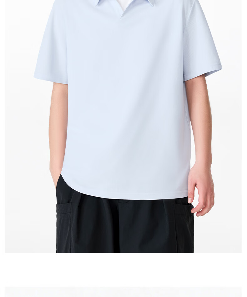 Warrior Men's Short Sleeve Polo Shirt Summer Ice Silk Quick-Dry Sports T-Shirt Casual Designer Top Cream Blue 3XL 23