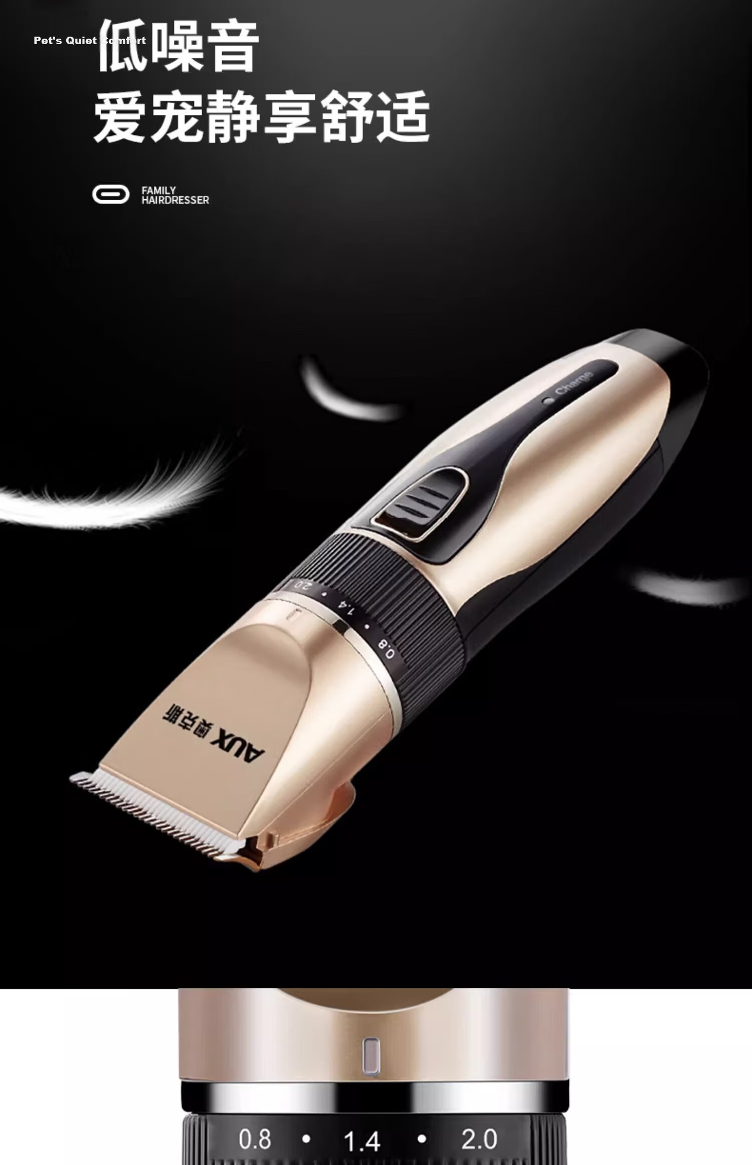 AUX Pet Hair Clipper Electric Dog Grooming Trimmer Large Dog Teddy Pet Hair Cutter Cat Hair Shaver Pet Shop Graduation Gift 16