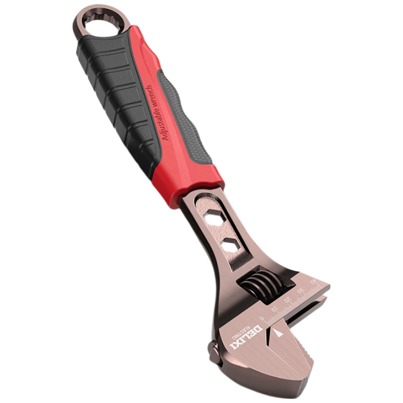 DELIXI ELECTRIC Black Nickel Adjustable Wrench Multi-Functional Household Open-End Plumbing Wrench 300mm