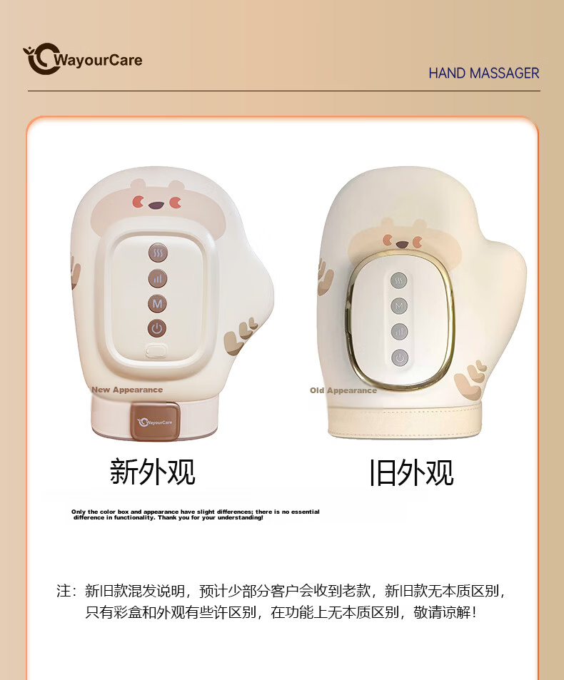 WayourCare An You Ke Hand Massager Carpal Tunnel Syndrome Massager Finger Palm Wrist Joint Hand Care Wrist Support Heat Therapy Gift for Mom Girlfriend Birthday 25