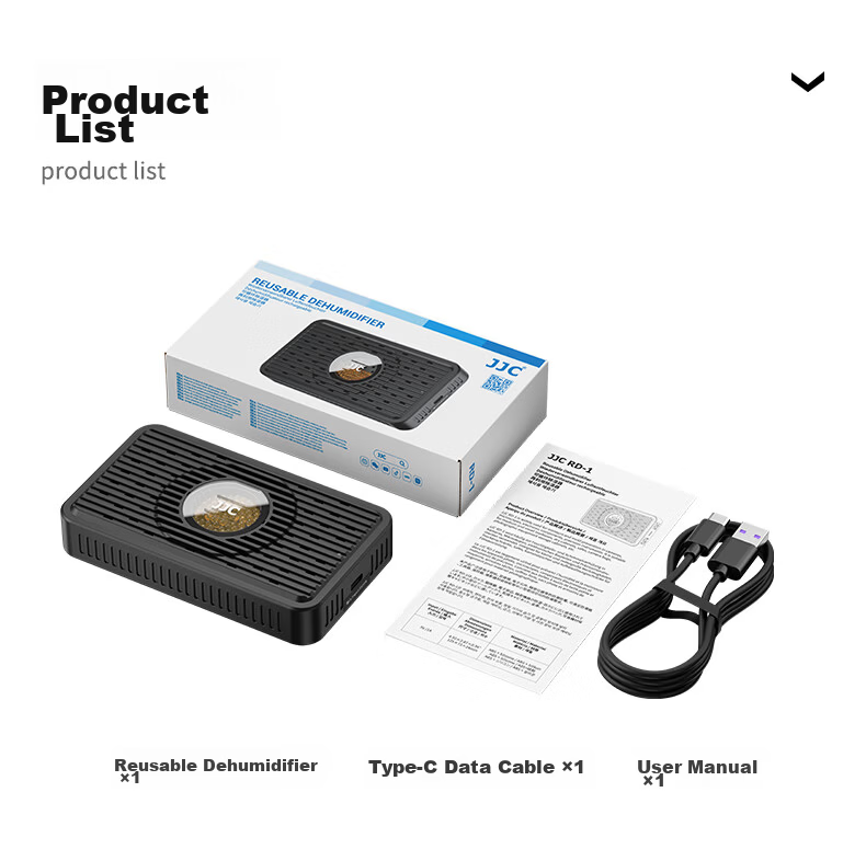 JJC Electronic Desiccant Card Reusable Dehumidifier for Figurines, Stamps, Antiques, Camera Lenses, Moisture Absorber Box (Random New or Old Version) 18