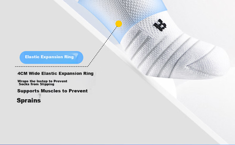 Under Armour Socks [3 Pairs] Basketball and Badminton Sports Socks for Men and Women, Running Mid-Length Anti-Odor Thickened Terry Cotton Socks 12