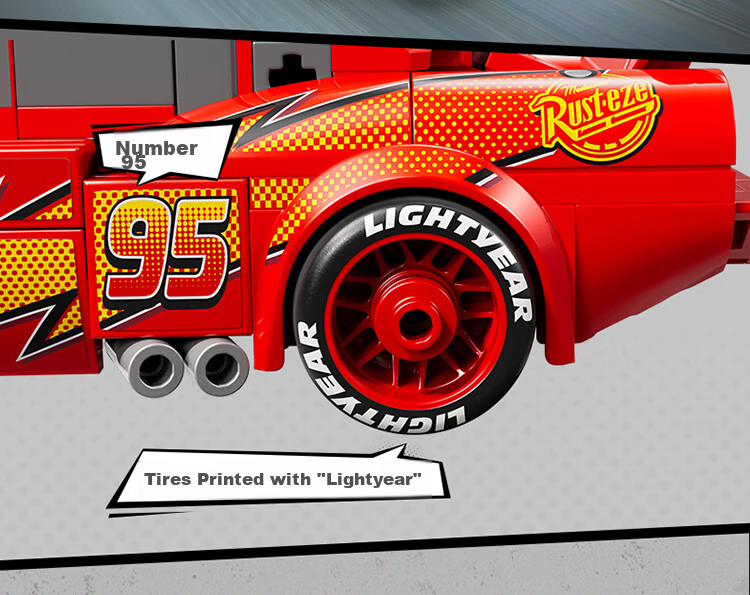 LEGO Building Blocks Racing Series 77255 Lightning McQueen Kids Boys Girls Toy Birthday Gift Home Decor Ornament 6