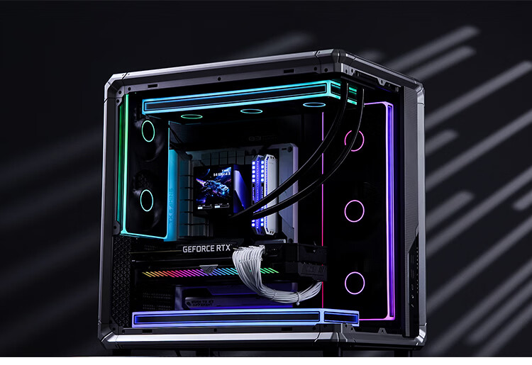 JONSBO ZE-360WR ARGB White 12CM x3 Case Fans Reverse Blade (Four-Sided Thousand-Layer Mirror Full Light Effect / Motherboard Sync Lighting / PWM Male-Female Connector) 5