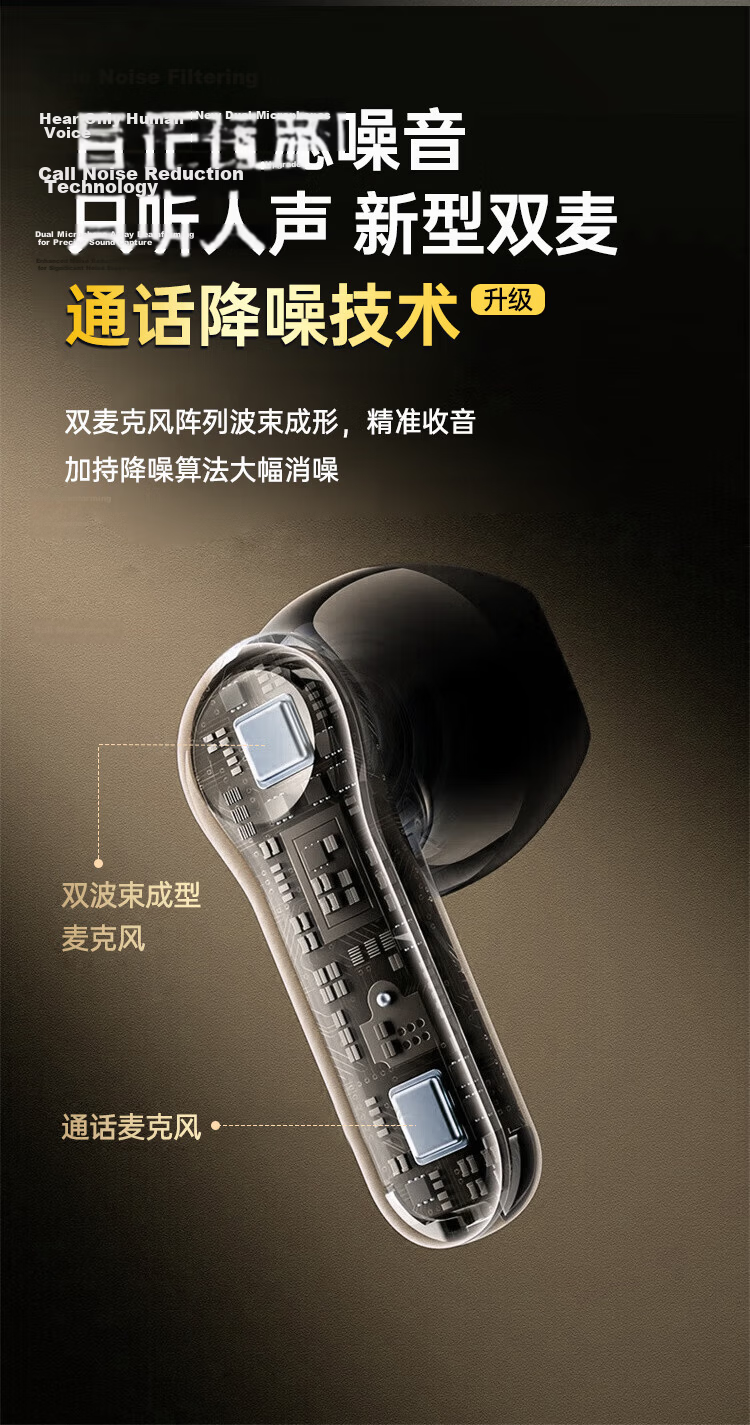 Viken [Haman Audio 2026 New Model] Bluetooth Headphones, Long Battery Life, High-Quality Music, Clear Calls, Semi-In Design, Noise Reduction, Top Ten Compatible with Apple, Xiaomi, Samsung 5