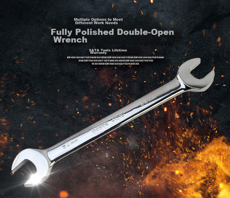 SATA 41216 Fully Polished Double Open-End Wrench 5.5x7MM 1