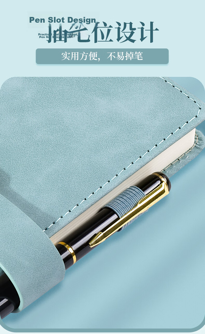 SHEN SHI A6 Chinese Style Trend Notebook 140 Sheets/280 Pages Window Flower Buckle High-Value Journal Diary Homework Record Book Custom Logo Available Sky Blue 1 Piece 9