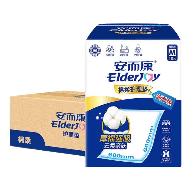 Elderjoy Cotton Soft Care Pads M80 60x60cm Urine Isolation Pads Elderly Care Pads Maternity Baby Postpartum Pads