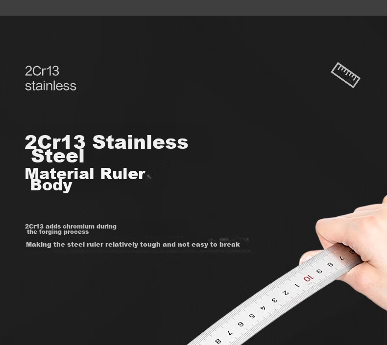 Deli 100cm Stainless Steel Straight Ruler, Measuring And Drawing Scale Ruler with Conversion Chart, Office Supplies, 8460 3