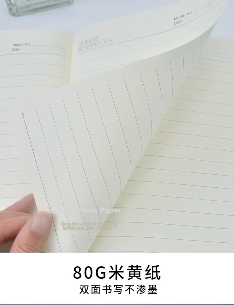 SHEN SHI A5 Business Notebook, Skin-Like Leather Cover, Vintage Notebook, Diary, 180 Sheets, Thickened Journal, J Customizable, JD25-180 Black, 1 Book 5