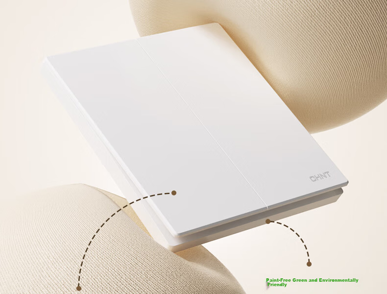 CHNT Switch Socket No-Paint Cream Style Large Panel Socket Faceplate Concealed X1M One-Gang Single-Control Five-Hole 21