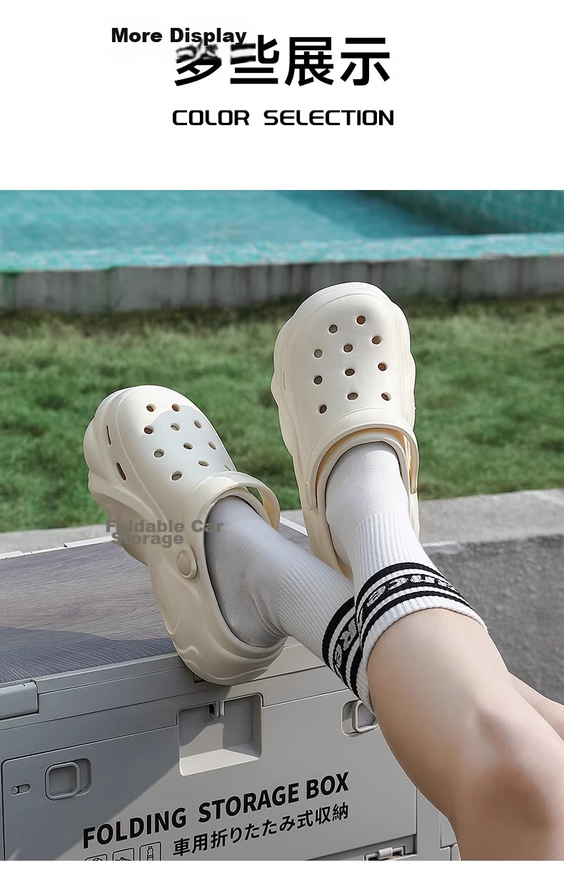 Yuzhaolin Women's EVA Outdoor Hollow Thick Sole Height Increasing Beach Slippers YG104 Coffee Color Size 39-40 13