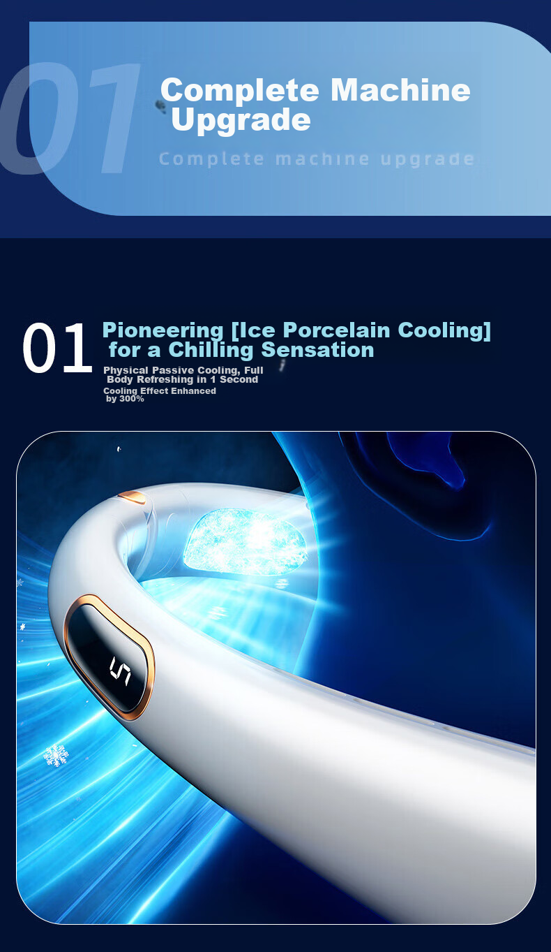 KOVOL [Top Ranked] Neck-Hanging Fan, Small Portable Desk Fan, Long Battery Life, Personal Neck-Hanging Fan for Dormitory Cooling, Electric Fan for Temperature Reduction, Corporate Gift Customizatio 2