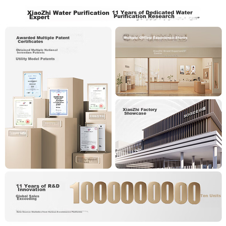 XiaoZhi Faucet Water Purifier Scale and Chlorine Removal Household Pre-Filter Kitchen Tap Water 1 Unit 3 Cartridges LJ203 1