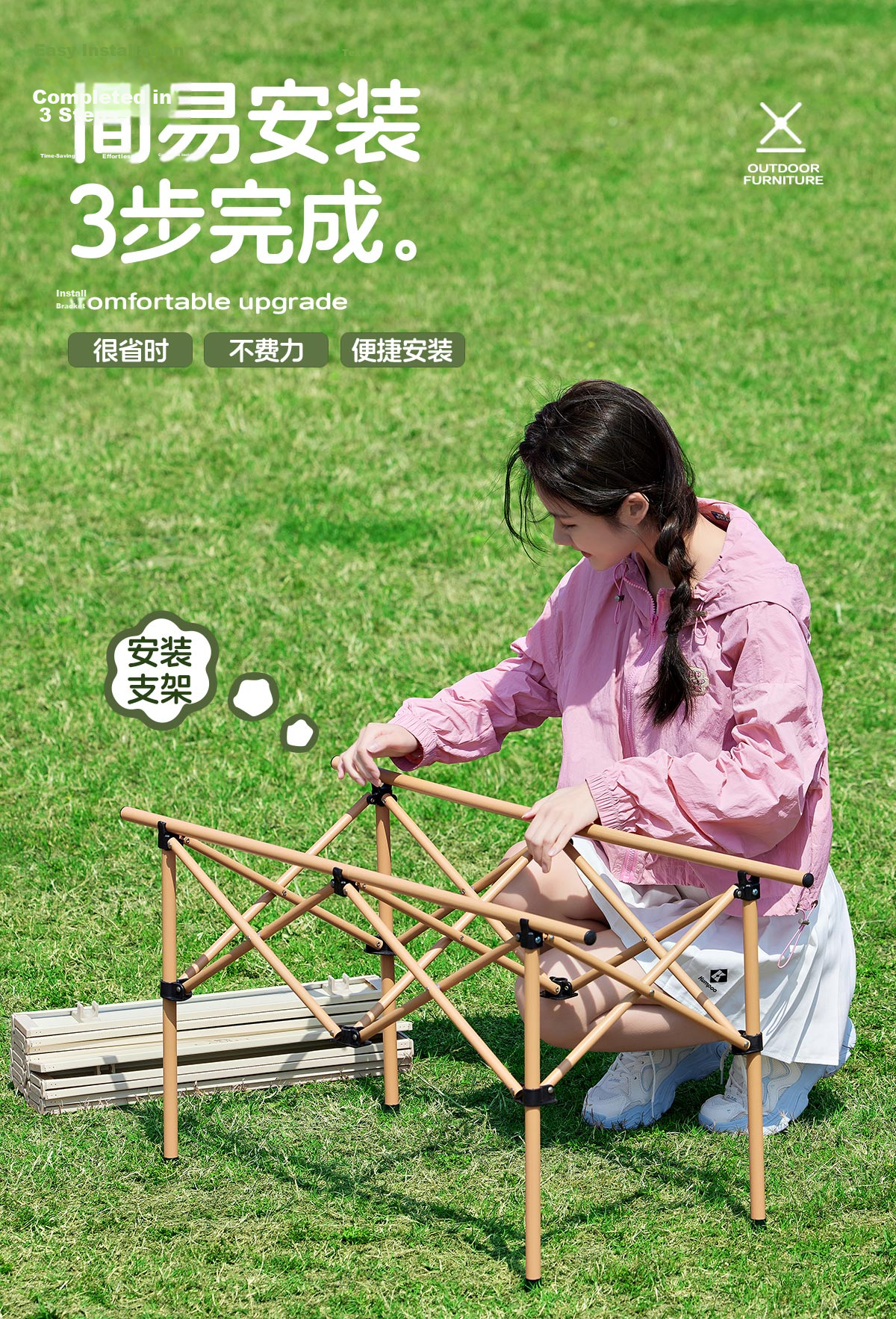 CAMEL Outdoor Folding Table and Chair Camping Equipment Set Egg Roll Table Picnic Camping Furniture 175BL03009 10