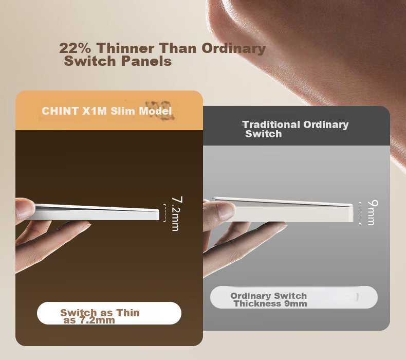 CHNT Switch Socket No-Paint Cream Style Large Panel Concealed Socket X1M Three-Hole 16A Socket Cheese Yellow 9