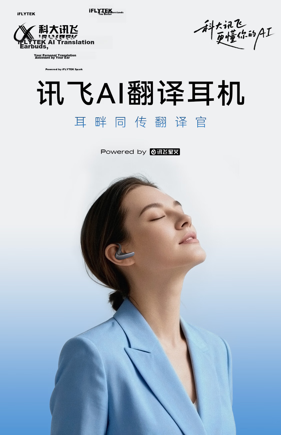 IFLYTEK AI Translation Earbuds - Conference Translation Headset, Real-time Simultaneous Interpretation Device, Portable for Travel, Bluetooth Noise Cancelling 1