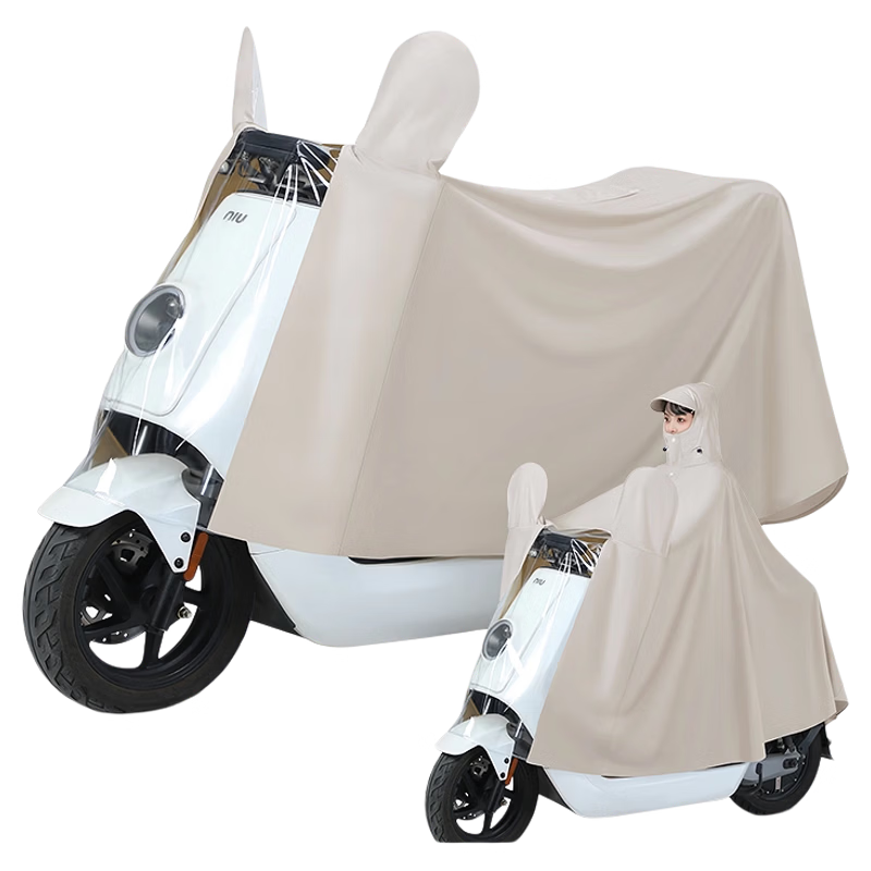 Beimei Women's Electric Scooter Raincoat Waterproof Full-Body Long Thickened Large Rain Poncho Cover