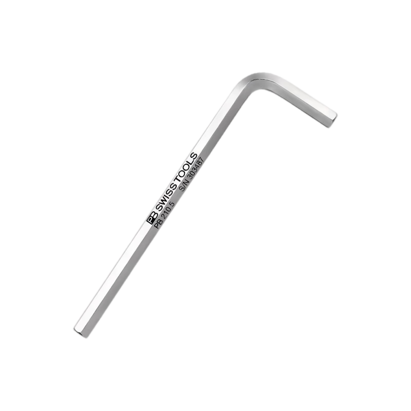 PB SWISSTOOLS Swiss Imported L-Shaped Flat Head Hex Wrench Short Handle Flat Head Metric 5.0 PB 210.5 Single Piece