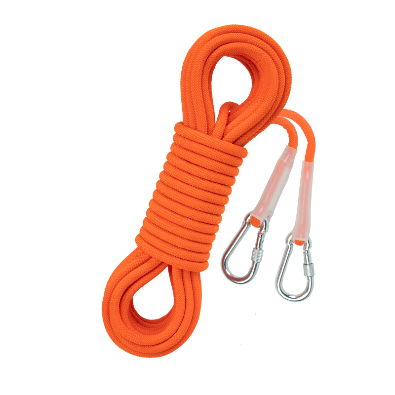 Kanle Safety Rope Orange Polypropylene Rope High-altitude Fall Protection Rope Descending Rope Rescue Rope Clothesline [Load Capacity 2400 Jin] 10mm 10m