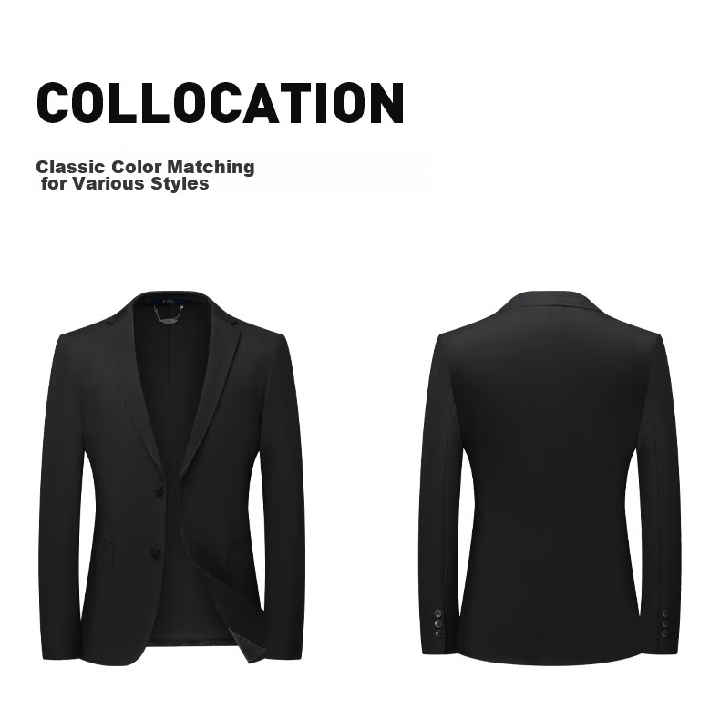 Shanshan Men's Knitted Blazer Spring Autumn New Business Casual Suit Jacket for Young and Middle-aged Interview Workwear 6