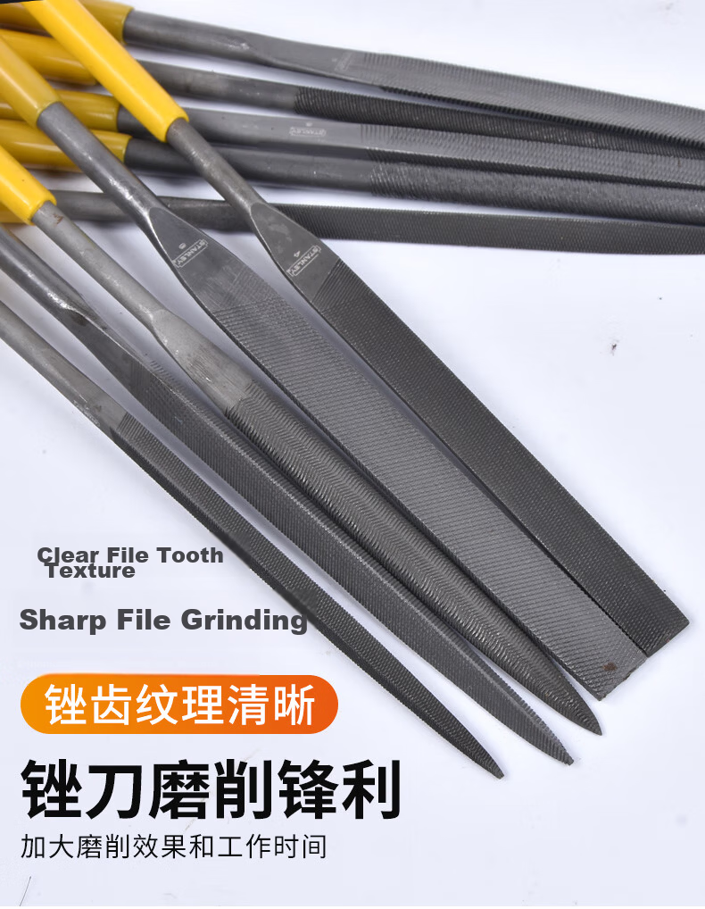 STANLEY 10-Piece Diamond Shaping File Set 4x160mm 22-324-23 3