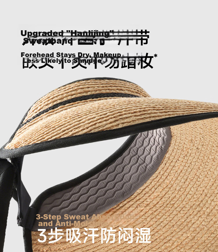 Beneunder Sun Hat, Summer UV Protection Hat for Women, Straw Hat, Wide Brim Sunhat, UV-Resistant, Egg Roll Style Hat UL558 12