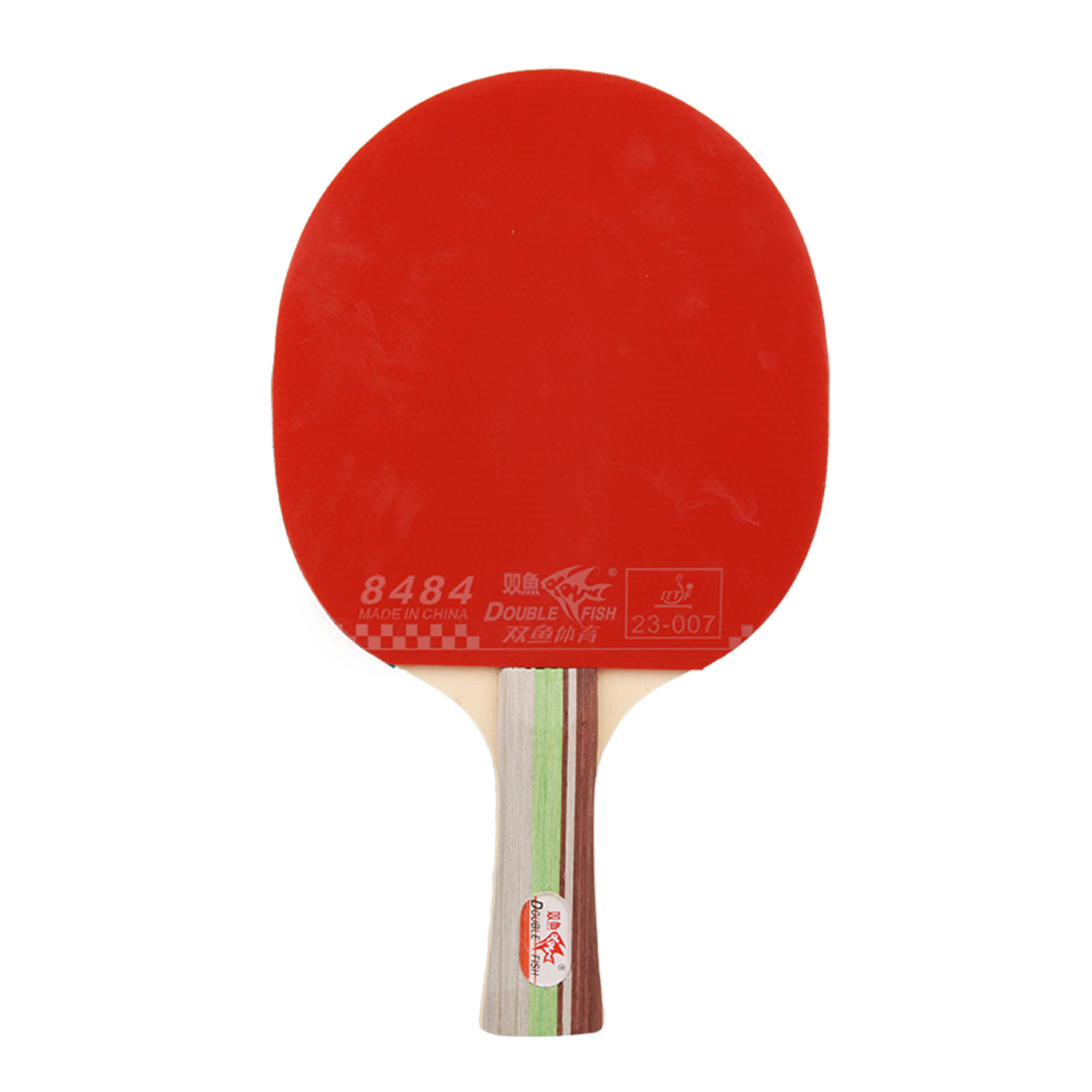 DOUBLE FISH Table Tennis Racket Horizontal Grip Double Racket Set, Ping Pong Paddles 2-Piece Set with 3 Balls Included