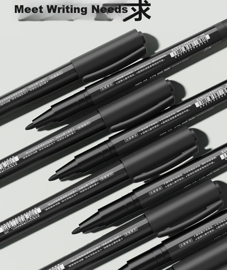 Deli Blue Oil-Based Waterproof Thick-Tip Marker Pen, Logistics Large-Tip Pen, Signature Pen, Marker Pen, Conference Office Supplies, 10 Pcs/box, S550 9