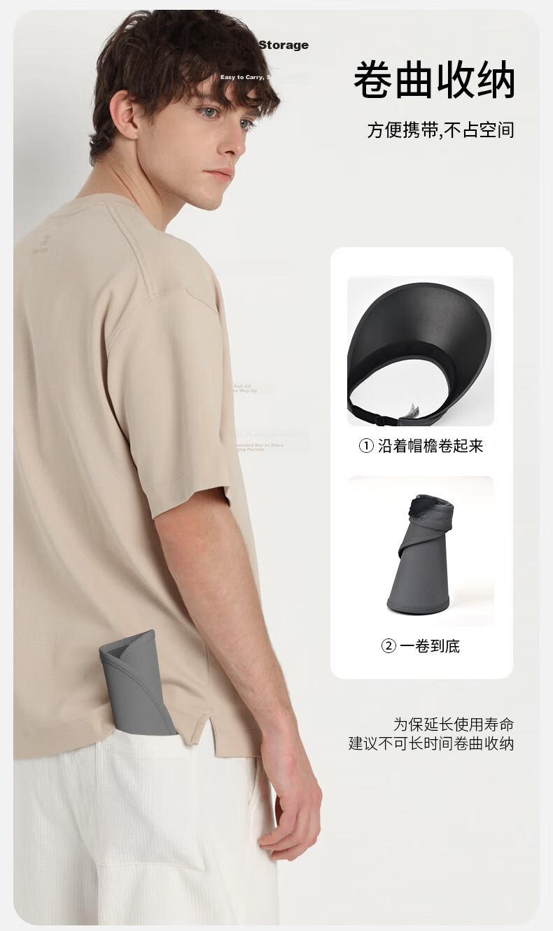 Kenmont Lightweight Golf Visor Cap Men Spring Summer UV Protection Foldable Sunshade Hat KM-6038 3