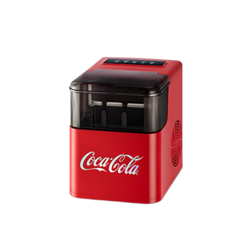 Coca-Cola Home Ice Maker Small 2026 New Upgrade Large Window Fully Automatic One-Key Cleaning Bullet Ice Dormitory Low Power Ice Machine
