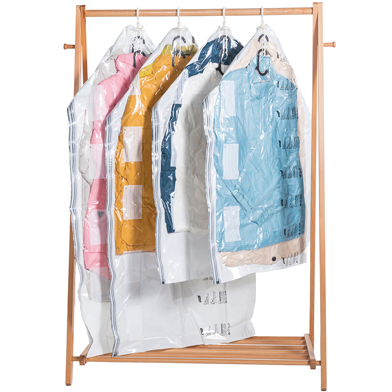 Taili Down Jacket Vacuum Hanging Clothes Storage Bag Set of 4 Compression Coat Suit Dustproof Covers