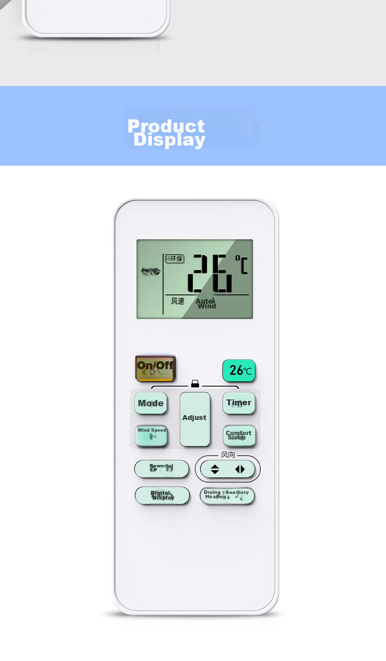 Accoona Universal Remote Control Compatible with Gree Air Conditioners, Suitable for Central Air Conditioning, Ducted Units, Wall-Mounted Units, Floor-Standing Units, Yunjia, Tianli, Q Changjun, Yuyue, Inverter Units, All Models, yapof3/20 9