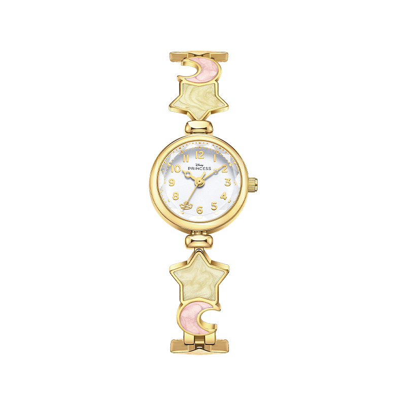 Disney Princess Luxury Star and Moon Series Niche High-End Women's Quartz Watch Gift for Girlfriend and Best Friend Birthday