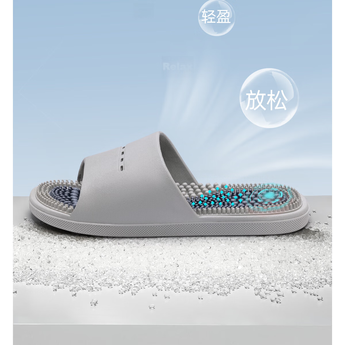 Lidani Granule Massage Slippers Men's Indoor Home Non-Slip Couple Women's Bathroom Men's Cool Slippers 8