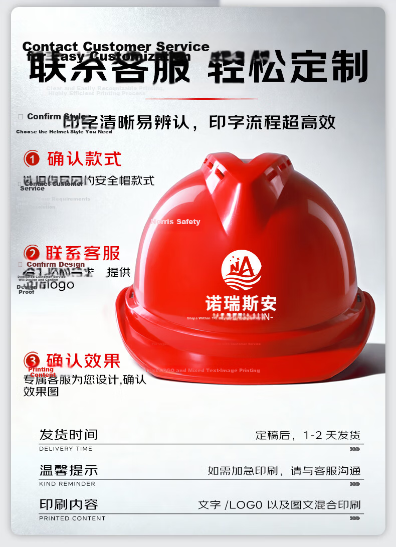 Norris ABS Safety Helmet Construction Site National Standard Thickened Anti-Smash Impact-Resistant Construction Engineering Helmet Enhanced Ventilated Yellow 2