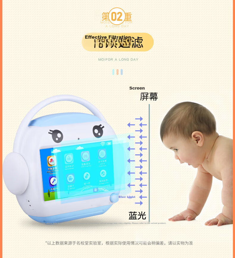 Mingxiao Intelligent Early Education Robot for Children's English Storytelling, Ages 0-6, Birthday Gift R9x Blue 8