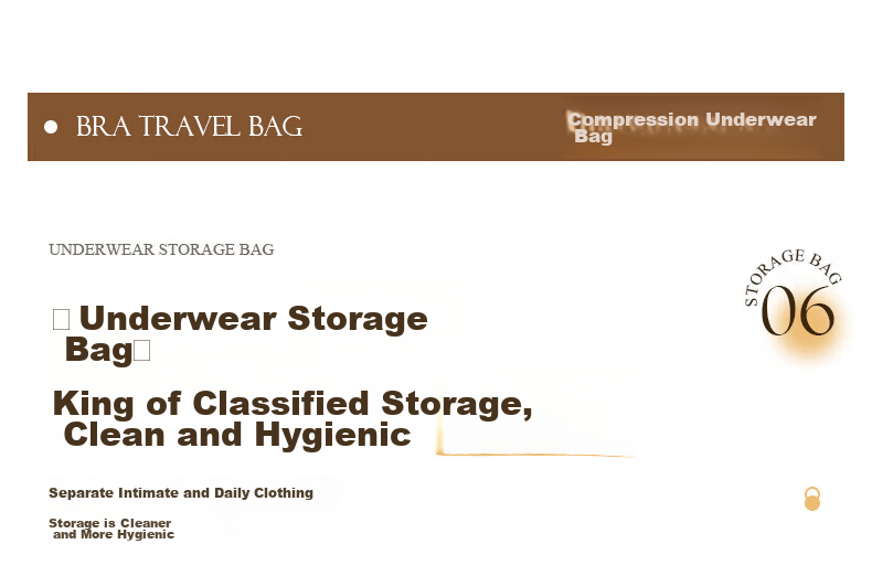 Baicaoyuan Travel Storage Bag Luggage Organizer Underwear Clothing Packing Pouch for Travel Business Trip M+L 11
