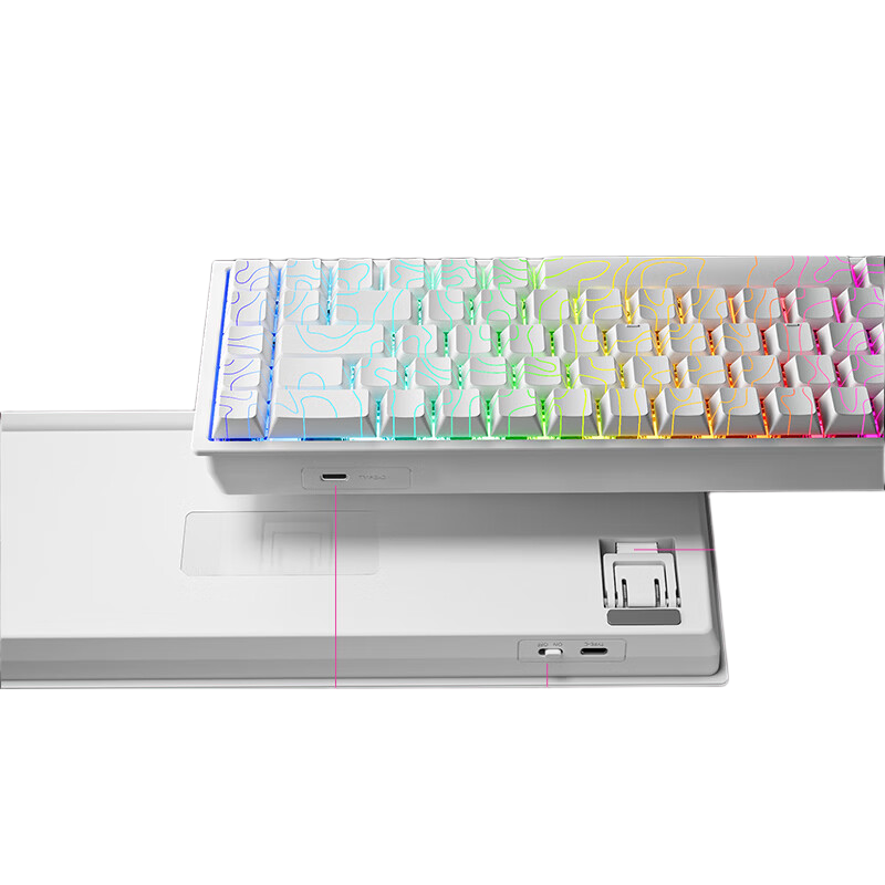 HP K130 Wired Quiet Mechanical Feel High-Value Portable 68-Key Keyboard for Women Office Laptop Gaming RGB Backlit Peripheral